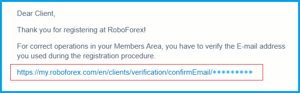 Email verification link