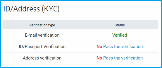 Verification types